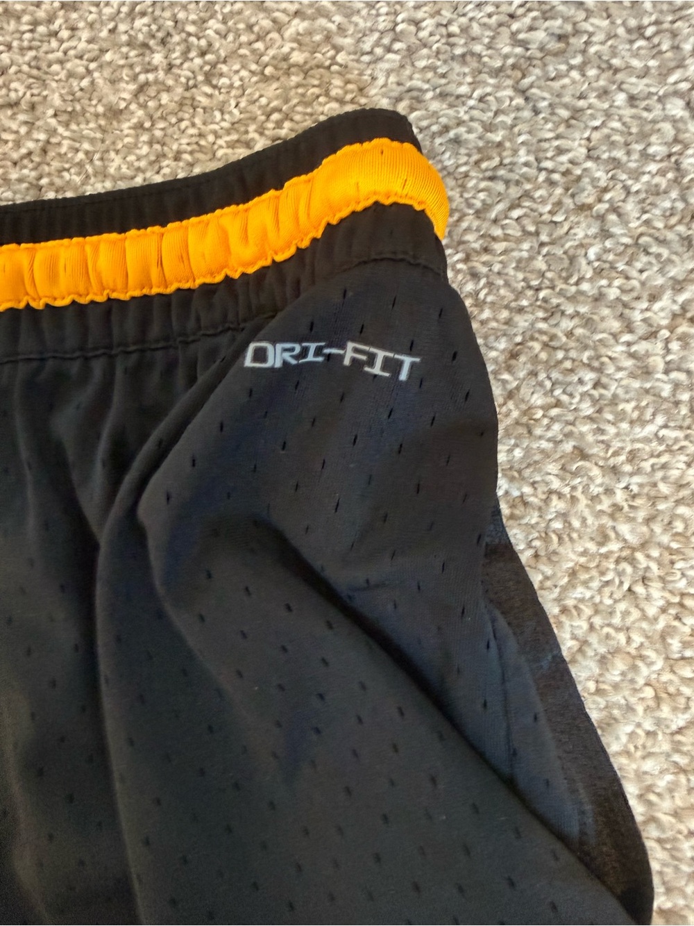 Jordan Black Shorts with Orange and Yellow Trim - Picture 4 of 4